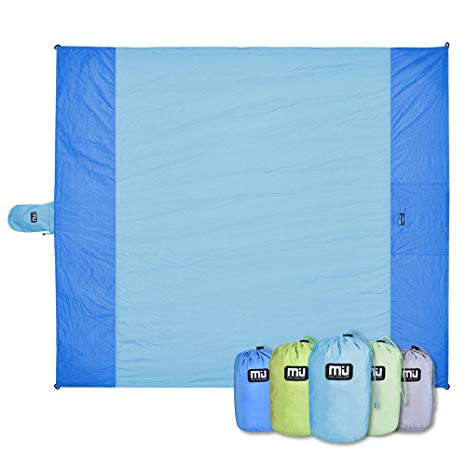 MIU COLOR Beach Blanket Mat - Oversized For 3-4 Adults,Compact,Quick Drying,Lightweight And Durable Outdoor Picnic Beach Blanket for Camping Hiking Grass Beach Travelling