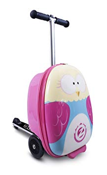 ZincFlyte Kid's Luggage Scooter, Olivia The Owl, 18"
