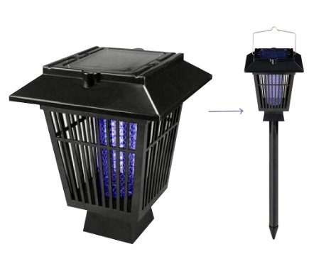 NEW JJMG Electric Bug Zapper Fly Swatter Zap Mosquito Zapper Gnats Zapper Best for Indoor and Outdoor Pest Control (Solar Bug zapper)