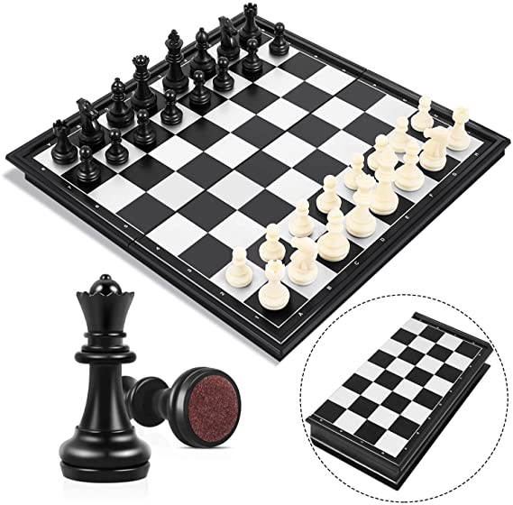 Peradix Chess Board Set Game -Travel Magnetic Chess Piece Set with Chess Folding/Portable Storage Board-Traditional Tactical Strategy Game for Kids/Children/Adults