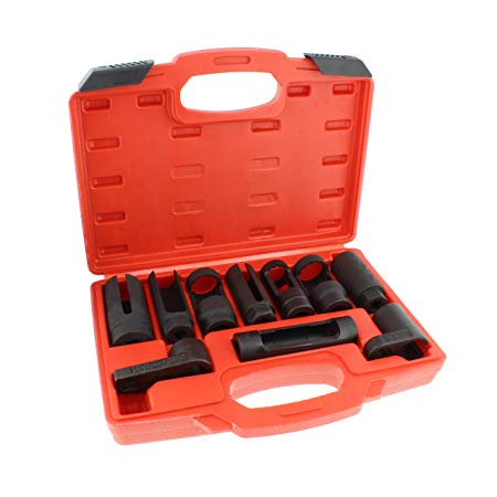 ABN | Oxygen Sensor Socket Set – 10 Piece O2 Sensor Socket Set Oxygen Sensor Removal Tool Set 1/2” and 3/8” Sq Drive