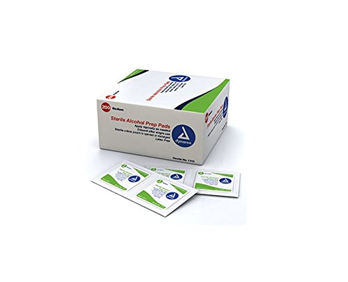 Dynarex Alcohol Prep Pad, Sterile, Medium (Box of 200)