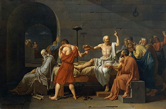 Jacques Louis David Giclee Canvas Print Paintings Poster Reproduction(The Death of Socrates)