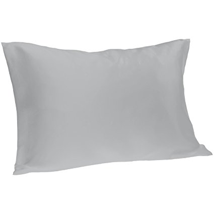 Spasilk 100-Percent Pure Silk Facial Beauty Pillowcase, King, Silver