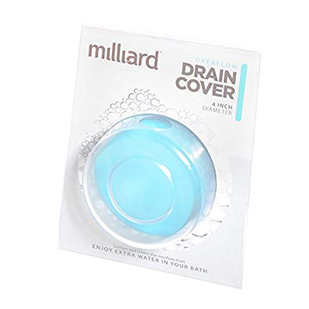 Milliard Bathtub Overflow Drain Suction Cover/Plug for deep Water Baths. (Adds 4 Inches)