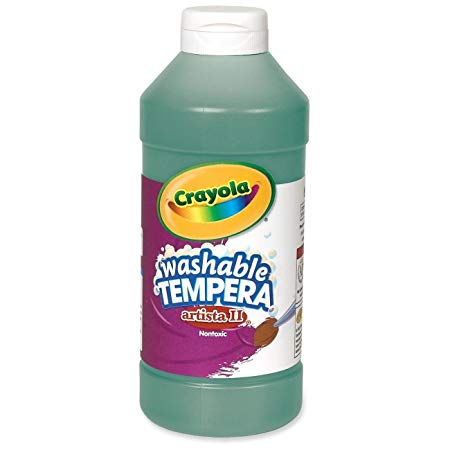 Crayola Artista II  Washable Tempera Paint, Pint, Green