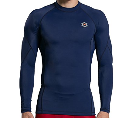 Dynamic Athletica Mens Compression Long Sleeve Shirt, Stay Cool and Dry, Improve Workouts and Blood Circulation