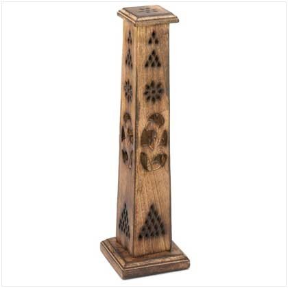 Wooden Artisan Decor Incense Stick Holder Tower Stand