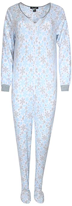 Rene Rofe Women's Sleepwear Fleece Holiday Onesie Footed Pajamas