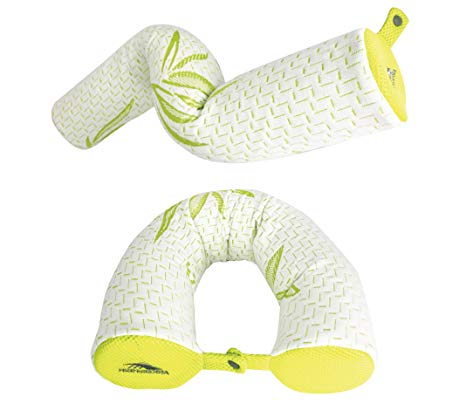 High Sierra HS1594 - Flexible Travel Pillow Made with 35% Bamboo Fiber - Twist & Bend - Helps Relieve Neck Pain - Premium Memory Foam - Exceptional Head & Neck Support - Washable Cover