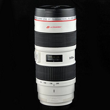 Mango Spot® Camera 70-200mm F2.8 IS Lens Mug/Lens Coffee Cup 17oz with Stainless Steel Mug Interior