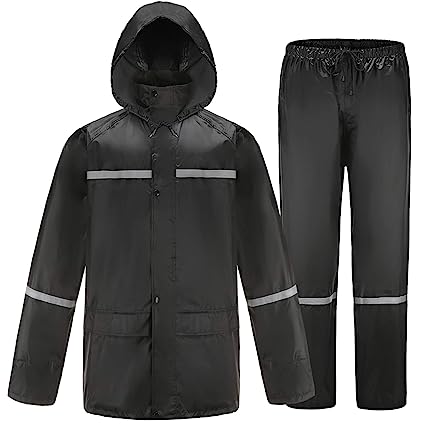 KESSER Rain Suits for Men Waterproof Rain Gear for Work Fishing Rain Coats Rain Jacket Pants for Golf