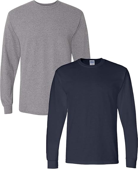 Gildan Adult DryBlend Long Sleeve T-Shirt, Style G8400, 2-Pack