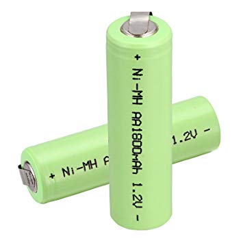Windmax 2 x NiMH 1.2v AA 1800 mAh Electric Shaver Rechargeable Battery With Solder Tabs