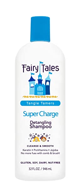 Fairy Tales Tangle Tamer Super Charge Detangling Shampoo for Kids - Paraben Free, Sulfate Free, Gluten Free, Nut Free - 32 oz