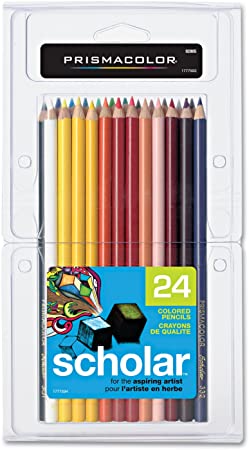 Prismacolor 92805 Scholar Colored Woodcase Pencils 24 Assorted Colors/Set