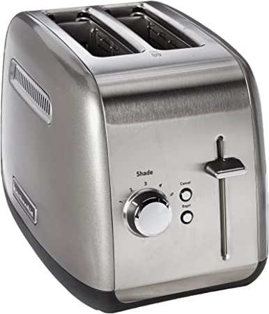 KitchenAid KMT2115CU Toaster with Manual High Lift Lever, Contour Silver, 2-Slice