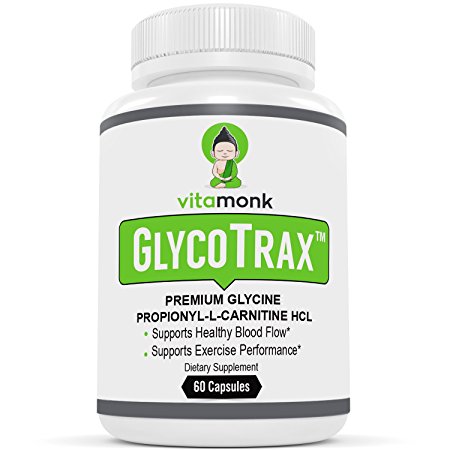 GlycoTrax™ - High Absorption GPLC by VitaMonk - The Most Effective Glycine Propionyl-L-Carnitine Supplement with 1000mg To Support Blood Circulation