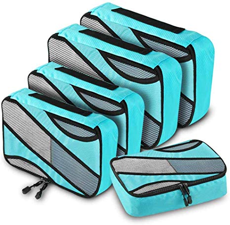 ANRUI Packing Cubes, 5-pcs Travel Organizer Accessories, 3 Various Sizes Travel Luggage Packing Organizers …