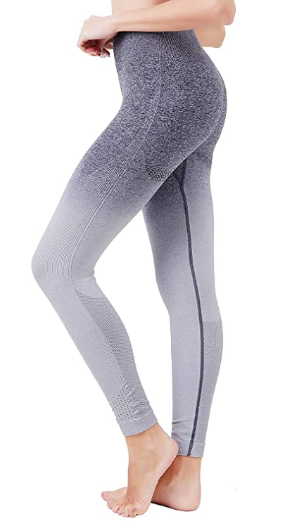 Helisopus Women's Ombre Seamless Leggings High Waisted Workout Pants Active Running Tights