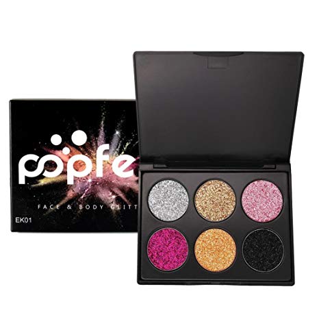 Diadia POPFEEL Shimmer Glitter Eye Shadow Powder Palette Matte Eyeshadow Cosmetic Makeup Christmas Day, Mother's Day, 18 Colors