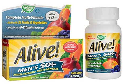 Alive Mens 50 Multivitamin - Multimineral Natures Way 50 Tabs