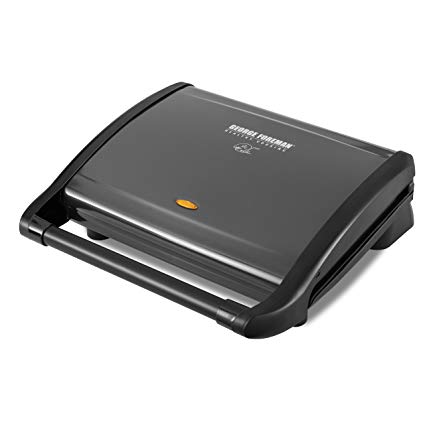 George Foreman GRV120GM 8-Serving Classic Plate Grill, Gun Metal