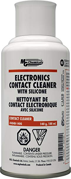 MG Chemicals Electronics Contact Cleaner with Silicones, 140g (5 Oz) Aerosol Can