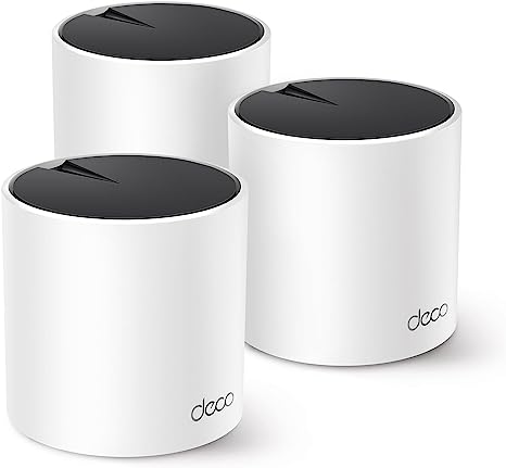 TP-Link AX3000 Whole Home Wi-Fi 6 Mesh System (Deco X55 Pro) | Up to 6500 Sq.Ft. | 2×2.5G WAN/LAN Ports Wired Ethernet Backhaul | Ideal for 1Gig  Internet | AI-Driven Mesh | 2023 Release (3-Pack)