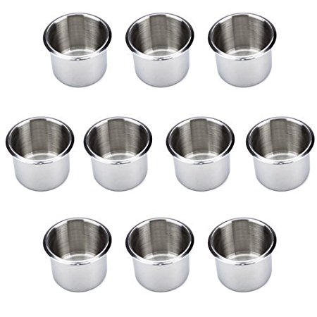 Lot of 10 Brybelly Drop-In Stainless Steel Cup Holder