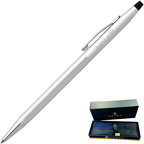 Dayspring Pens | Engraved/Personalized Cross Classic Pen Lustrous Chrome Ballpoint Gift Pen, Custom Engraved Fast in 1 day