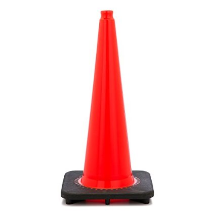 Mutual 17721 Traffic Cone with 7 lbs Plain Finish, 28" Height, Orange