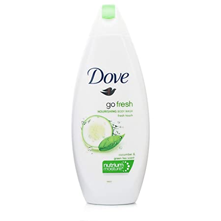 Dove Go Fresh Cool Moisture Fresh Touch Body Wash, Cucumber and Green Tea, 16.9 Oz / 500 Ml (Pack of 4) International Version