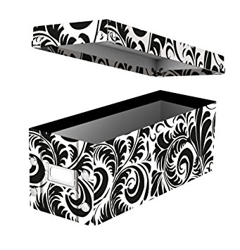 Snap-N-Store CD Storage Box, Black/White Scroll (SNS01913)