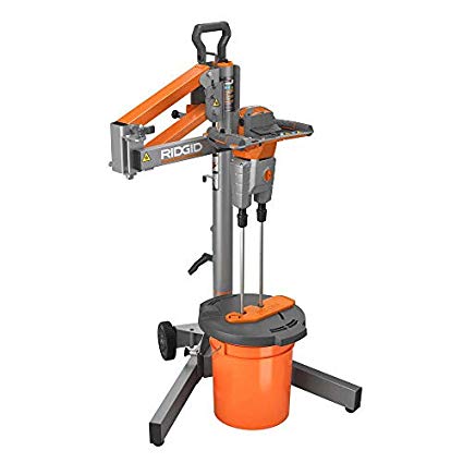 RIDGID Dual Paddle Programmable Power Mixer with Stand