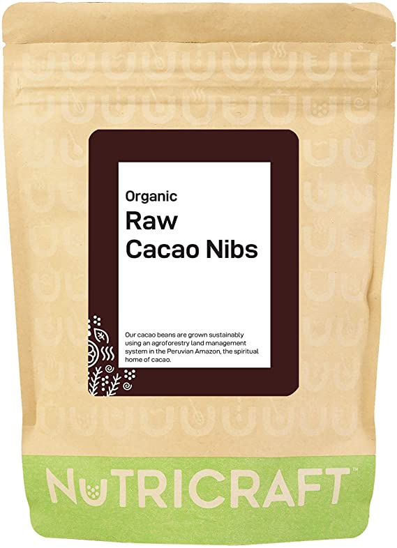Organic raw Cacao Nibs by Nukraft Available in 250g, 500g, 1kg and 15kg
