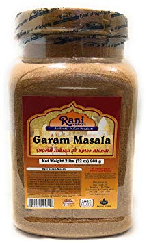 RANI BRAND AUTHENTIC INDIAN PRODUCTS Garam Masala Indian 11 Spice Blend 2lbs (32oz) Salt Free Bulk