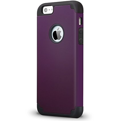 IPhone 5s case,IPhone SE case,IPhone 5 case,by Ailun,Soft Interior Silicone Bumper&Hard Shell Solid PC Back,Shock-Absorption&Skid-Proof,Anti-Scratch Hybrid Dual-Layer Slim Cover[Purple]