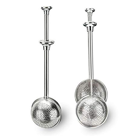Tea Infuser Food Grade Stainless Steel Tea Ball Infuser with Handle for Loose Leaf Tea(Pack of 2)