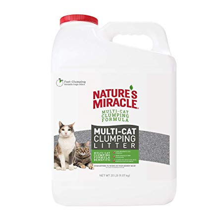Nature's Miracle Multi-Cat Clumping Clay Litter, Fresh Linen Fragrance, Super Absorbent Fast-Clumping Formula Cat Litter