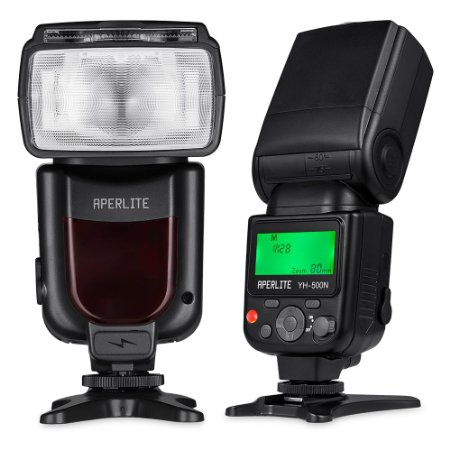 Aperlite YH-500N Professional Flash Flashlight for Nikon Digital SLR Camera Supports TTL Wireless S1 and S2 Modes
