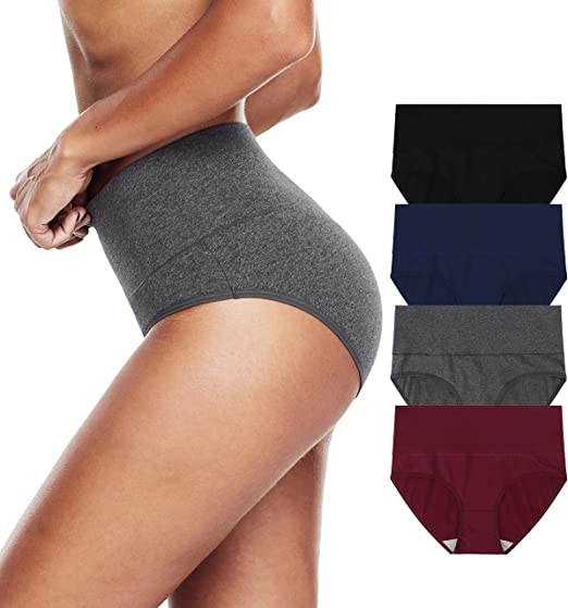TUTUESTHER Womens Underwear High Waistd Panties Postpartum Cotton Full Briefs Multipack