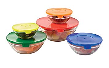 FARBERWARE FG8617 10-Piece Bowl Food Storage Set, 7x4x7, Multicolor