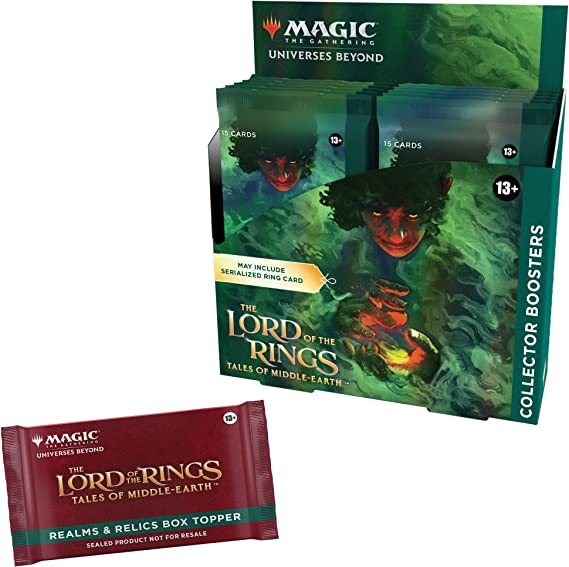Magic: The Gathering The Lord of The Rings: Tales of Middle-Earth Collector Booster Box - 12 Packs   1 Box Topper Card