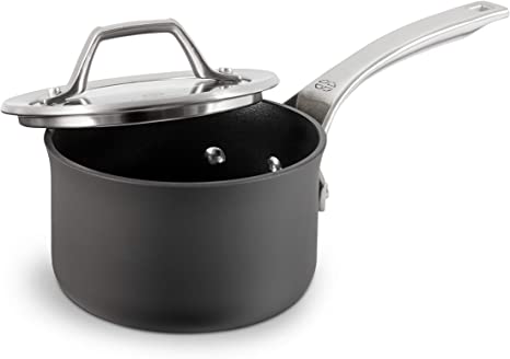 Calphalon 1948251 Signature Hard Anodized Nonstick Covered Sauce Pan, 1 Quart, Black