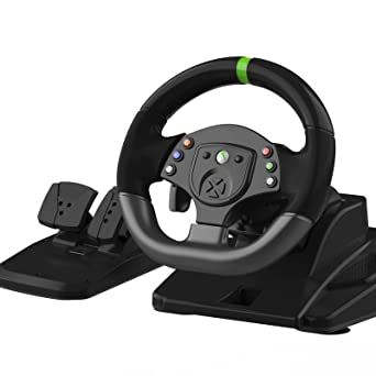 Steering Wheel for Xbox 360，PC Gaming Racing Wheel，volante para PC, 180 Degree Driving Wheel with pedals and shifter for XBOX 360 / PS3 / PC / Switch / Android