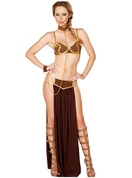 Tankoo Sexy Costume Princess Leia Slave Miss Manners Uniform