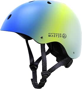 OutdoorMaster Youth & Kids Bike Helmet - Adjustable Multi-Sports Skateboard Helmet with Removable Liners for Balance Bike, Toddler Scooter, One Wheel Hoverboard