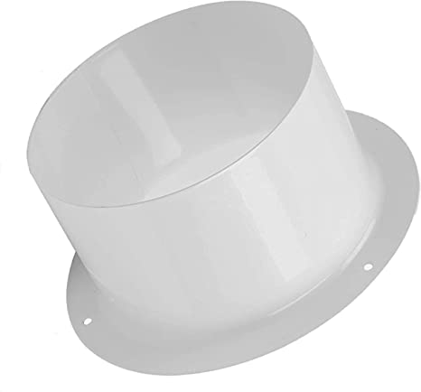 - 6" Inch Coated Steel Wall Mount Flange. air Conditioner. Dryer Hose. Exhaust Fan Wall Mount Flange. PVC or Flexible Round ducting Connector to Wall Vent. HVAC Systems.