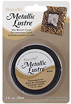 DecoArt Metallic ML04C-28 Lustre Wax, 1-Ounce, Champagne Ice, 1 oz